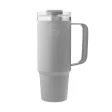 Large thermos cup with straw - 885 ml - Light Grey