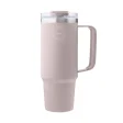 Large thermos cup with straw - 885 ml - Soft Rose
