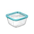 Glass storage box with glass lid - ovenproof - 14x14 cm