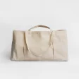 Large weekend bag in organic cotton - Nature
