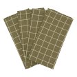 Cloth napkins - Olive Check - set of 4 pcs.
