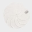 Cotton rondelle - White - cotton terry