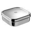 Lunch box in steel - square