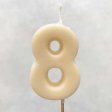 Rapeseed wax birthday candle - 8 years