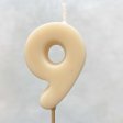 Rapeseed wax birthday candle - 9 years