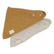 Bibs in organic cotton - Neutral - 2 pcs