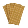 Cloth napkins - Mustard Check - set of 4.