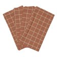 Fabric napkins - Terracotta Check - set of 4 pcs.