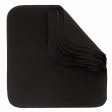 Organic cotton washcloths, 10 pcs. - Black