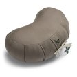 Kapok Zafu yoga cushion - half moon - Cool Grey