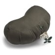Kapok Zafu Yoga Cushion - Half Moon - Deep Olive