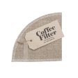 Reusable coffee filter in linen for Hario V60 size 2