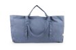 Large weekend bag in organic cotton - Blue