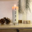 Soya advent candle in glass - black numbers