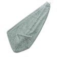 Hair towel in organic cotton Mineral Green