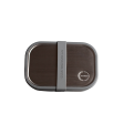Tight food box in steel - 2 compartments - Dark Grey