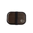 Tight food box in steel - 2 compartments - Matte Black