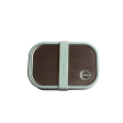 Tight food box in steel - 2 compartments - Mint Green