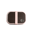 Tight food box in steel - 2 compartments - Soft Rose