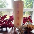 Soya advent candles in glass - red numbers