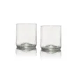 Rebottled whiskey glass - clear glass - 2 pcs