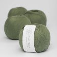 Organic cotton yarn 50g - Moss green 42