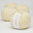 Organic merino wool yarn 50g - Delicate Yellow 03
