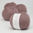 Organic merino wool yarn 50g - Dark Dusty Pink 16
