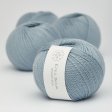 Organic merino wool yarn 50g - Dusty Light Blue 25
