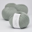 Organic merino wool yarn 50g - Light Dusty Green 32