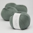 Organic merino wool yarn 50g - Dusty Green 33