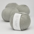 Organic merino wool yarn 50g - Light gray 51