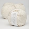 Thick organic merino wool yarn 50g - Natural white 01