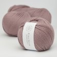 Thick organic merino wool yarn 50g - Dusty Pink 15