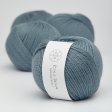 Thick organic merino wool yarn 50g - Dusty Blue 21