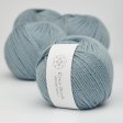 Thick organic merino wool yarn 50g - Dusty Light Blue 25
