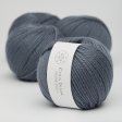 Thick organic merino wool yarn 50g - Dark blue 26