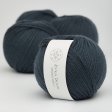 Thick organic merino wool yarn 50g - Navy blue 27