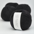 Thick organic merino wool yarn 50g - Black 28