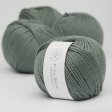 Thick organic merino wool yarn 50g - Dusty Green 33