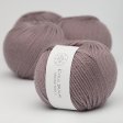 Thick organic merino wool yarn 50g - Dusty Lavender 44