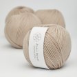 Thick organic merino wool yarn 50g - Sand 46