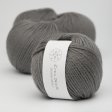 Thick organic merino wool yarn 50g - Dark gray 50