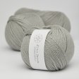 Thick organic merino wool yarn 50g - Light gray 51