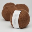 Thick organic merino wool yarn 50g - Cognac 52