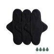 Cloth pads - Night pads - Black