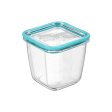 Glass storage box with glass lid - oven safe - 12x12 cm - High
