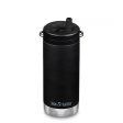 Thermo drinking bottle with Twist Cap - 355 ml - Black
