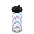 Thermal drinking bottle with Twist Cap - 355 ml - Heart Stripes
