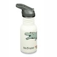 Water bottle with straw & sports cap - 355 ml - Dino Skate